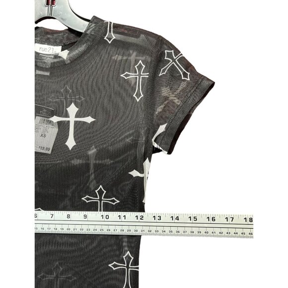 Rue 21 - Women's Short Sleeve Round Neck Bodysuit - Black - Extra Small - Picture 4 of 13